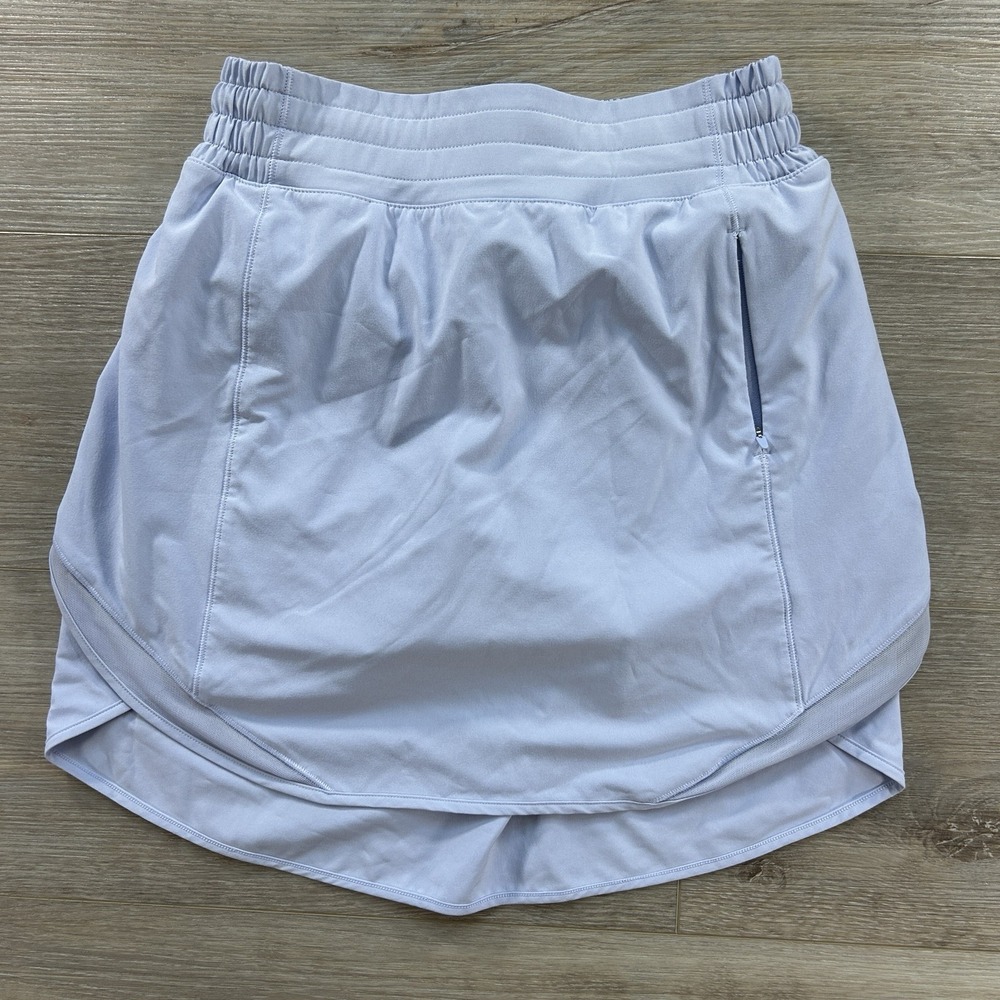 Lululemon Size 4 Hotty Hot High Rise Skirt Long/Tall Blue Tennis Workout Lined
